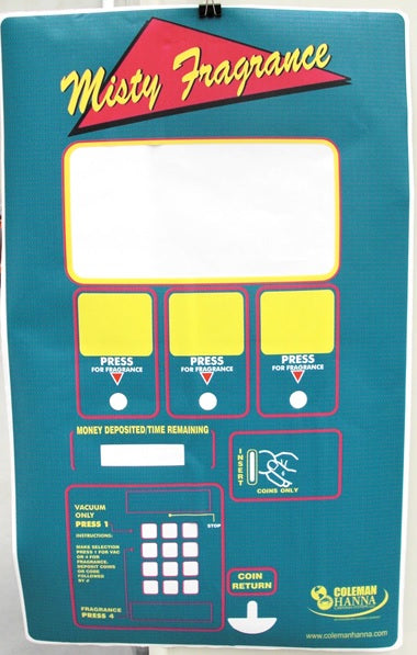 Decal - Door Vacuum Misty Fragrance Teal Touchpad