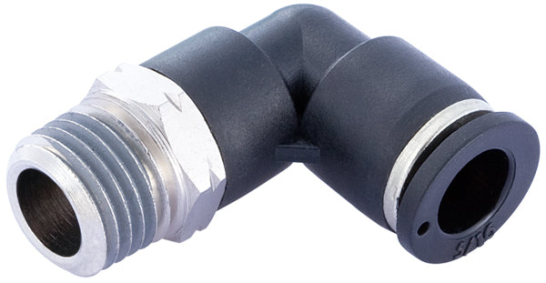 Push Lock Elbow - 1/2" x 1/2" M - Plastic
