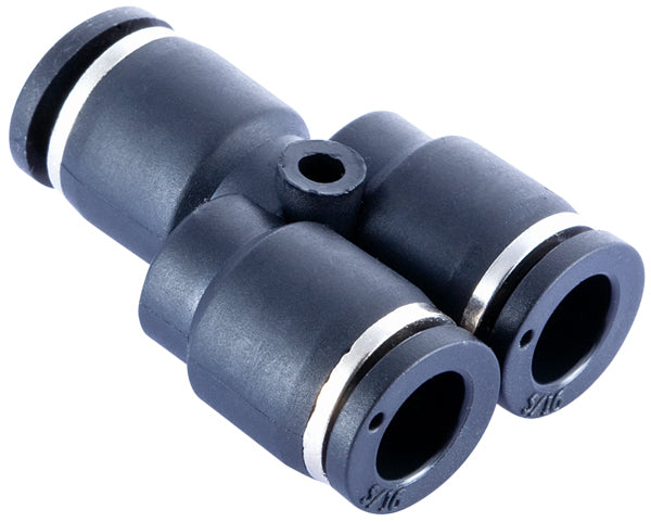 Push-In Y Union - 3/8" Poly
