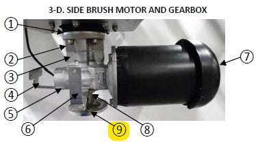 Shaft, SB Rotate (Profile) side brush