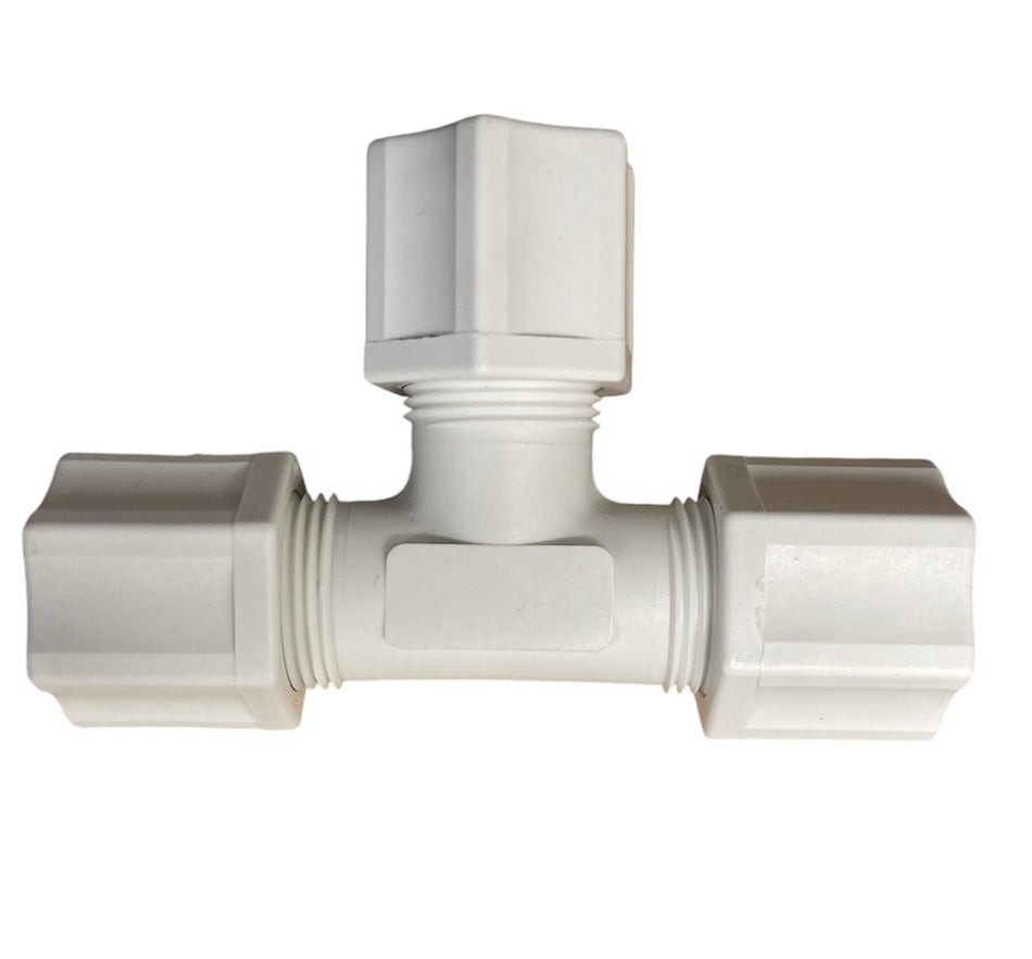 Fitting, Comp, Tee, 1/2"T, PLST (Razor Arch DB)