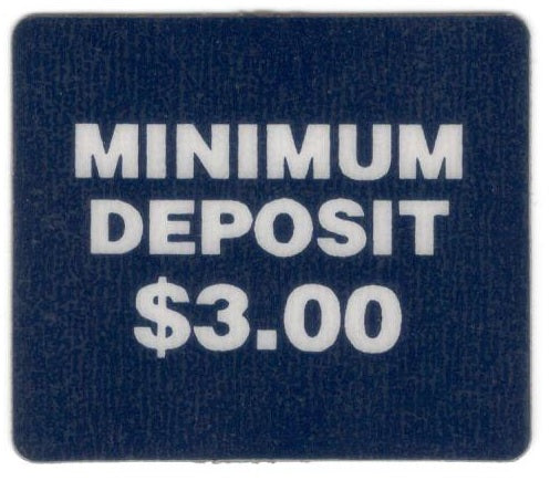 Decal - Minimum Deposit $3 Blue