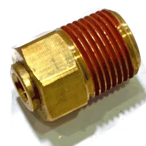 Push Lock Male Connector - 1/4" T X 3/8" M - Brass