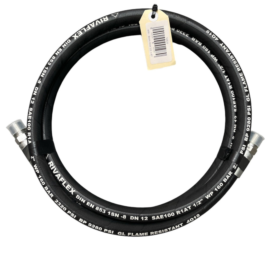 Hose - Boom Hose 1/2" x 87" w fittings - Water Wizard