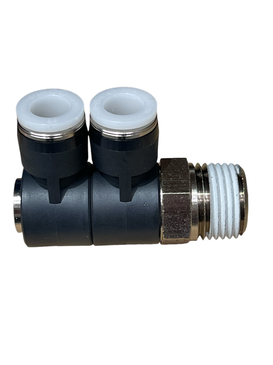 Fitting - Tube - 90deg -  Dual 3/8”T - Razor