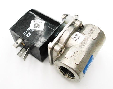 Valve - Dema - 3/8" SS -  w/ 24VDC DIN Coil 125 PSI
(463)