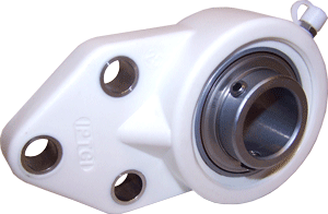 3 bolt flange 1" hanger bearing features a thermoplastic housing and a hard chrome bearing insert.