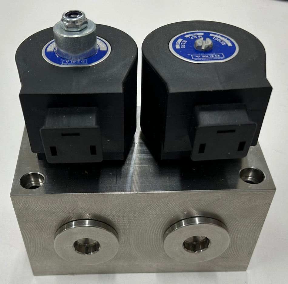 Valve - Solenoid block - DP NO/NC 1"NPT 24VAC - Dema 458M2 - Dbl Barrel
