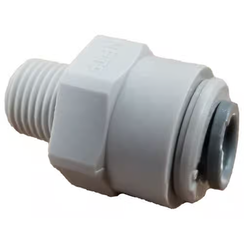 Push Lock Straight Adapter - 1/4"PT x 3/8"M Plastic