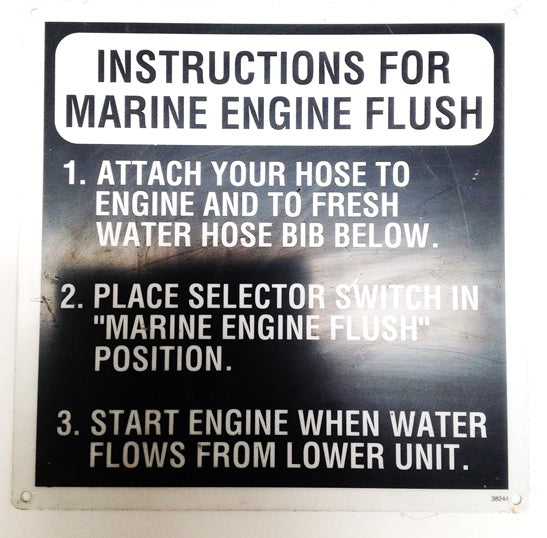 Sign - Marine Engine Flush