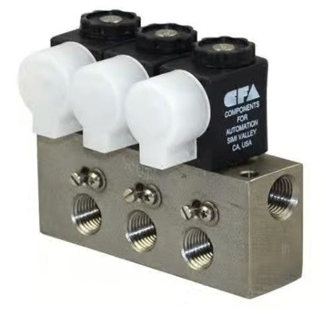 Solenoid Block - 3 Stage - SS - Metering