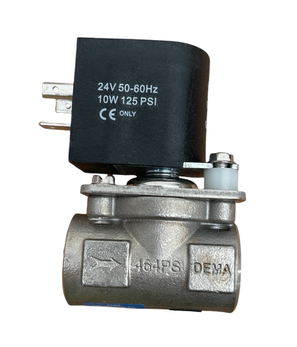 Valve - Dema 1/2” NC SS 24VAC DIN - Double Barrel