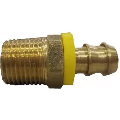 Push Lock Barb - M Adapter - 1/2"H x 1/2" - Brass