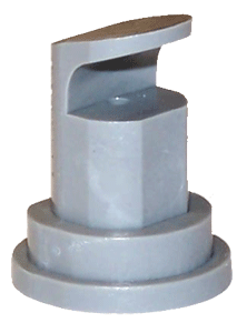 Wide Flat Flood Spray Tip, aka K-nozzle. 110 degree spray pattern, 0.3 gpm flow rate. Gray.