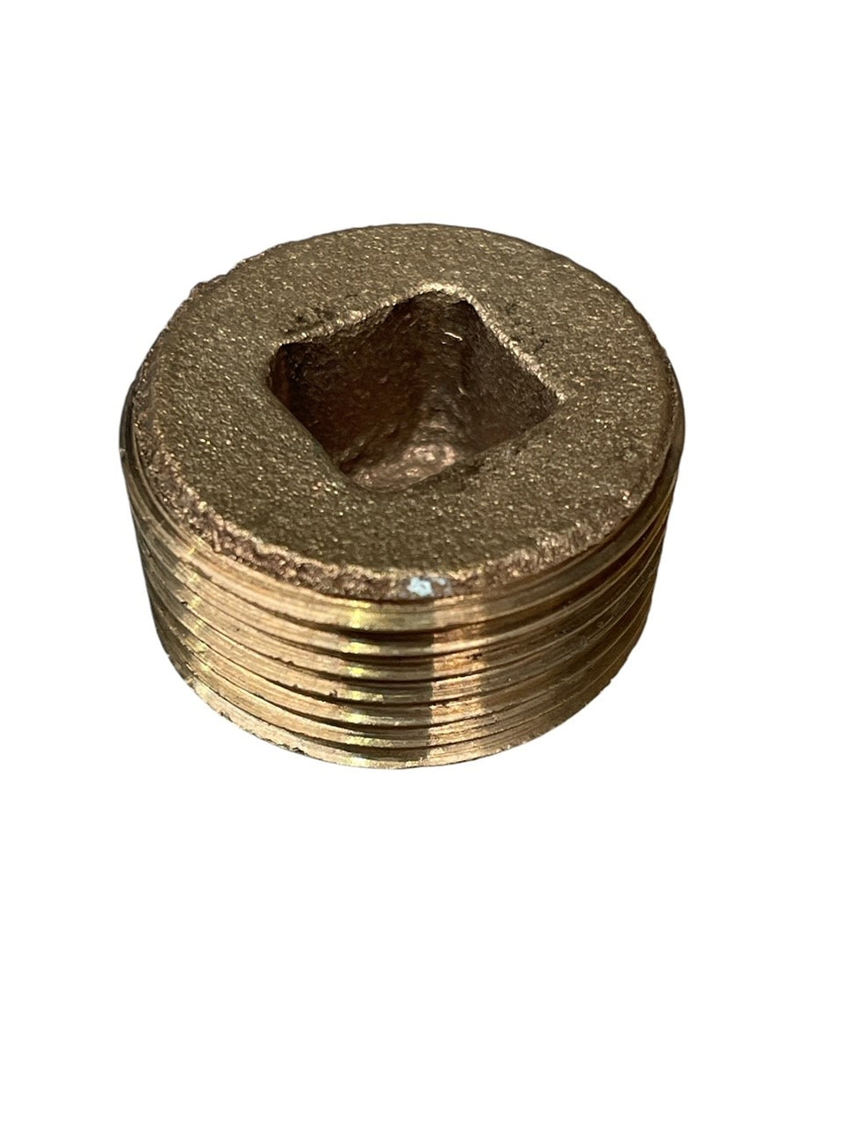 Fitting - 1" Brass Recessed Plug - Profile