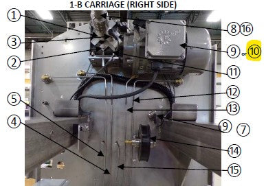 Motor - .75HP - carriage / On board dryer - 1/Cplg
