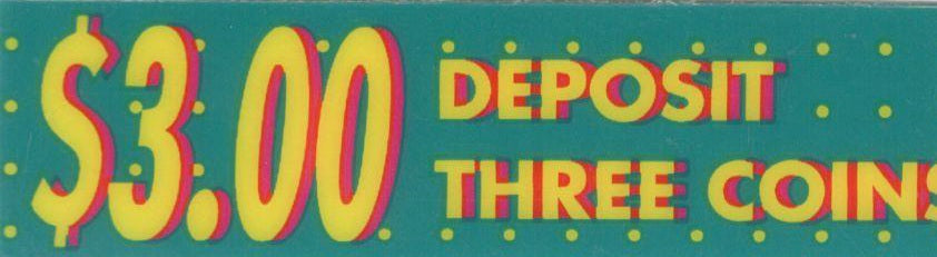 Decal - "$3.00 Deposit Three Coins" Teal