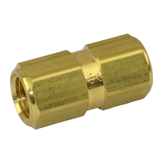 Check Valve (Poppet) - 1/4" F x F - Brass - 1200PSI