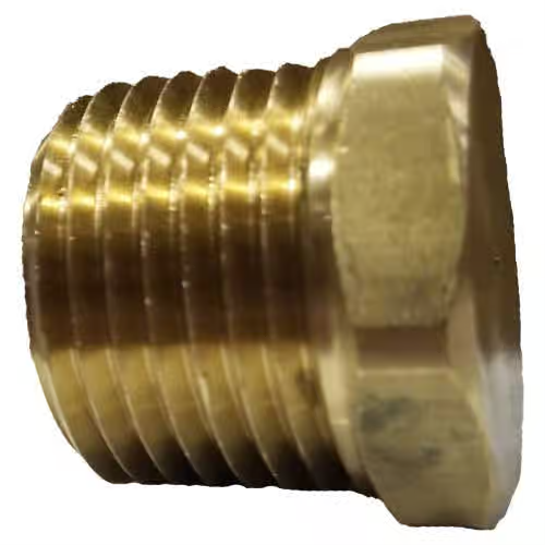 Hex Head Pipe Plug - 1/2" Brass