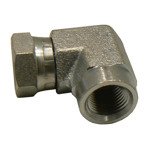 Hose Adaptor - 90 deg. 3/8" F x F