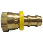 Pushlock F Dead Swivel - 1/2" Hose Barb X 1/2" F Pipe - Brass